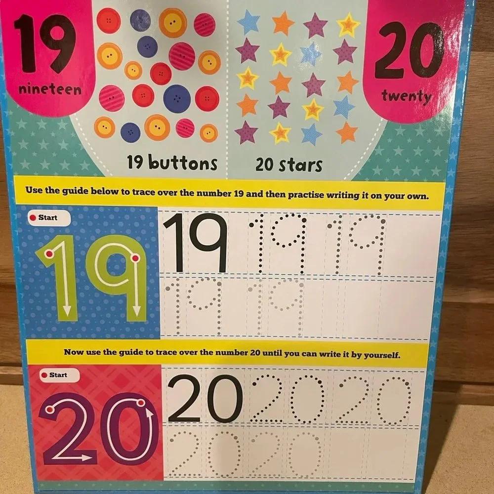 Kids Learning Toys Tiny Tots First Learning 123 Wipe Clean Easel Book